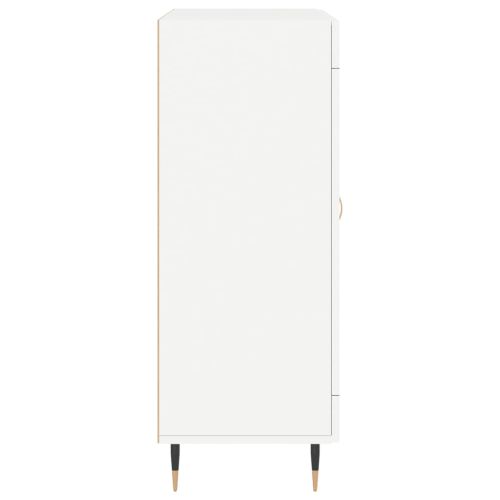 Сайдборд, бял, 69,5x34x90 см, инженерно дърво