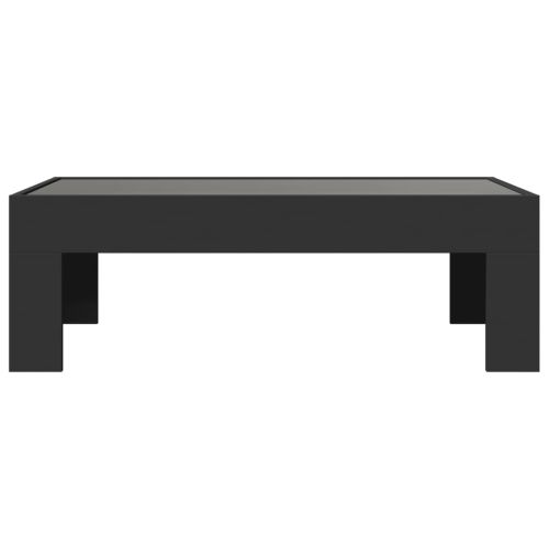 Маса за кафе с Infinity LED, черна, 90x50x30 см