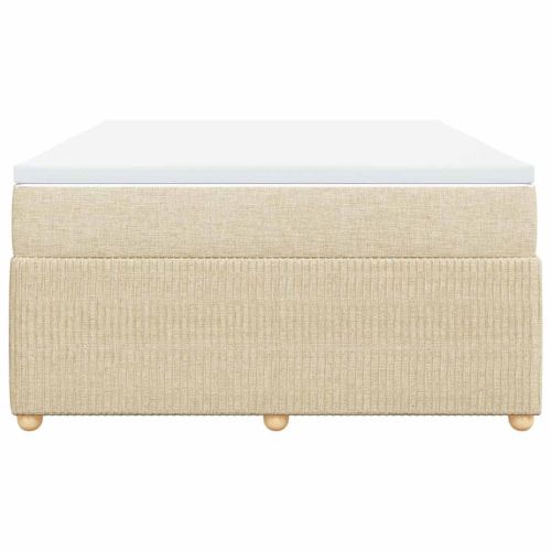 Боксспринг легло с матрак, кремава, 140x200 см, плат