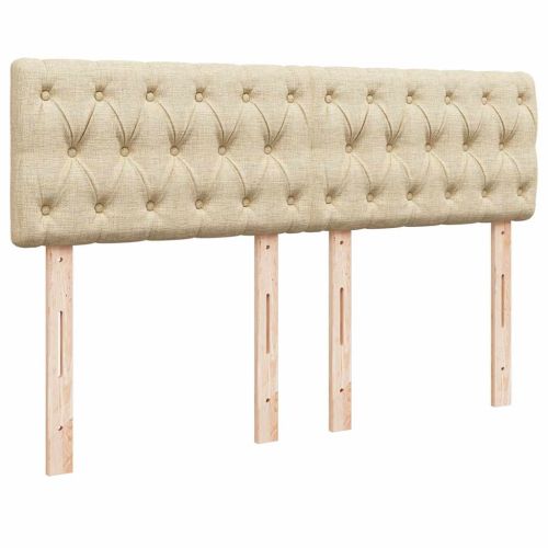 Боксспринг легло с матрак, кремава, 140x200 см, плат