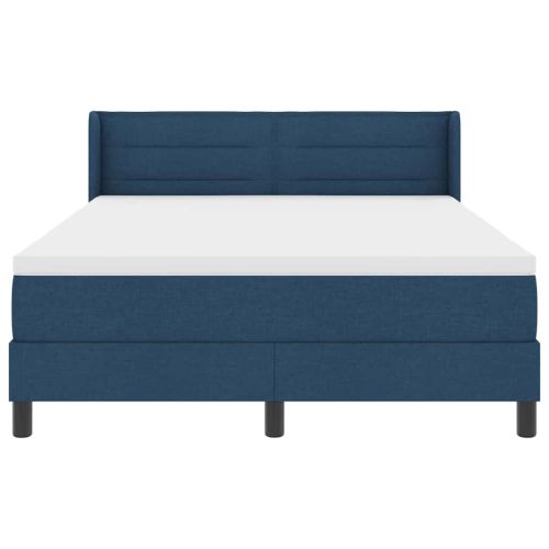 Легло с пружинирана основа Синьо 200 x 140 cm Полиестер