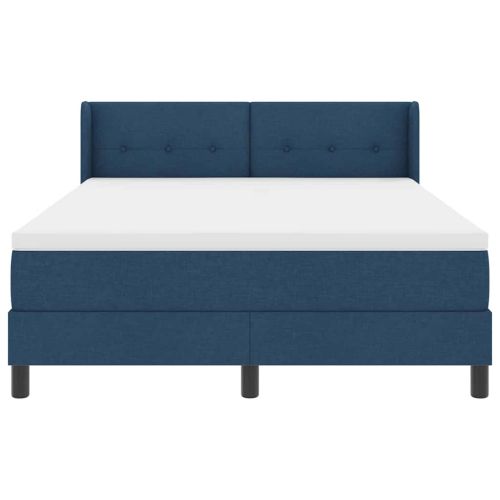 Легло с пружинирана основа Синьо 200 x 140 cm Полиестер