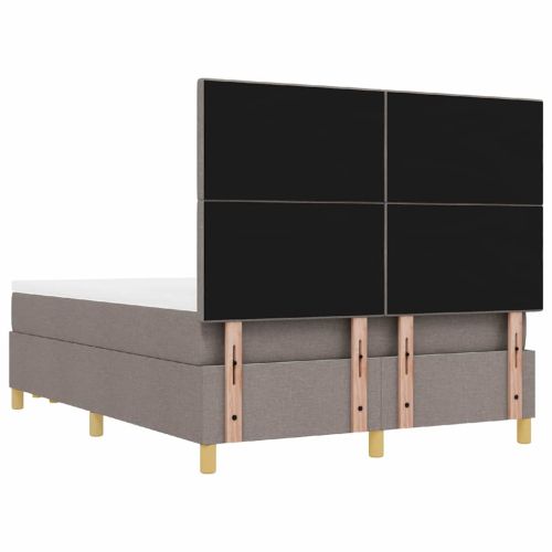 Легло с пружинирана основа с матрак Таупе 140 x 200 cm текстил