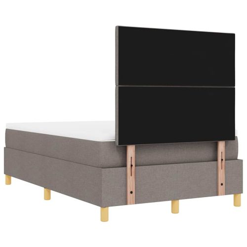 Легло с пружинирана основа с матрак Таупе 120 x 200 cm текстил