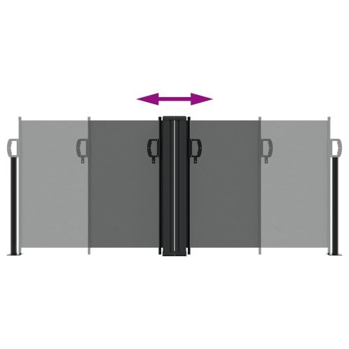 Прибираща се странична тента, антрацит, 100x1000 см
