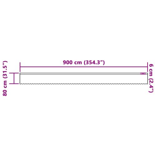 Перде от дантела С завеси Флорален Бяло 80 x 900 см Полиестер