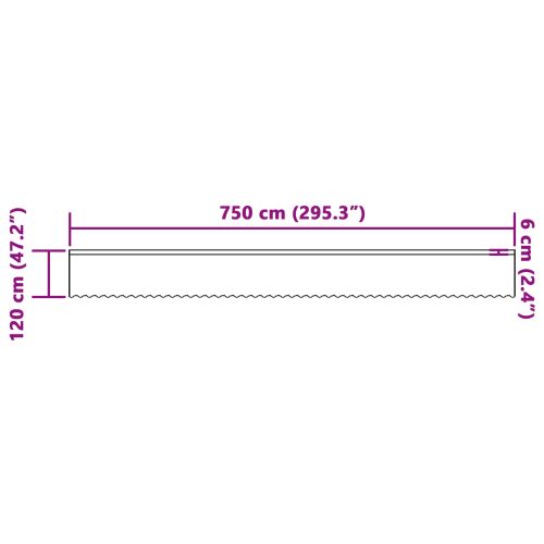 Перде от дантела С завеси Флорален Бяло 120 x 750 см Полиестер