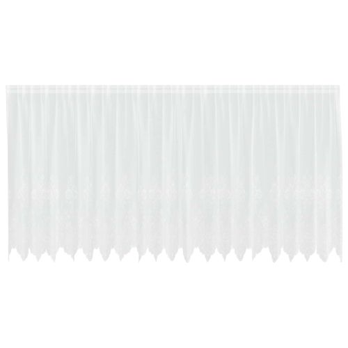 Перде от дантела С завеси Флорален Бяло 140 x 500 cm Полиестер