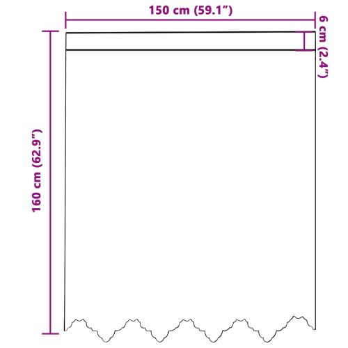 Перде от дантела С завеси Бяло 150 x 160 cm Полиестер