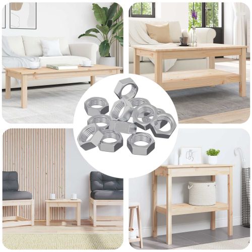 Шестоъгълни гайки 23377 pcs Сребрист Желязо