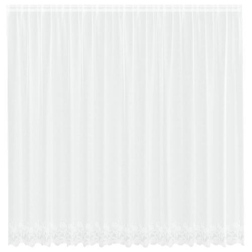 Перде от дантела С завеси Флорален Бяло 245 x 400 см Полиестер