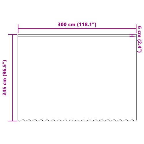 Перде от дантела С завеси Бяло 300 x 245 cm Полиестер