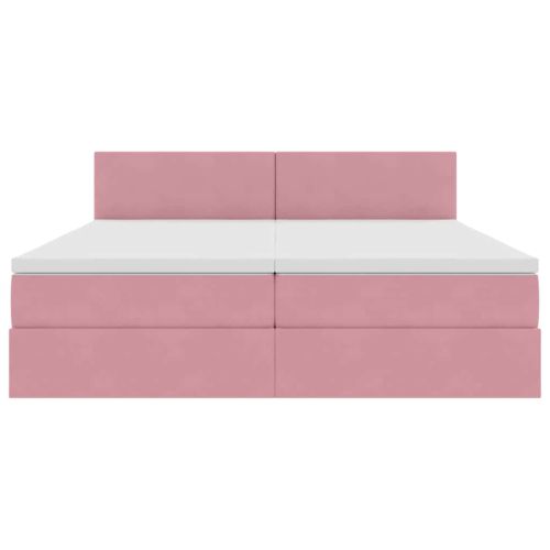 Легло с място за съхранение с матрак Розово 100 x 200 cm