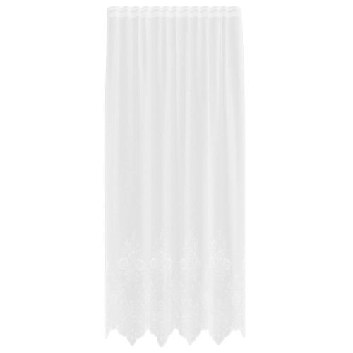 Перде от дантела С завеси Флорален Бяло 220x150см Полиестер