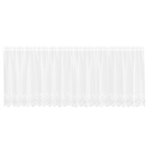 Перде от дантела С завеси Флорален Бяло 80 x 400 см Полиестер