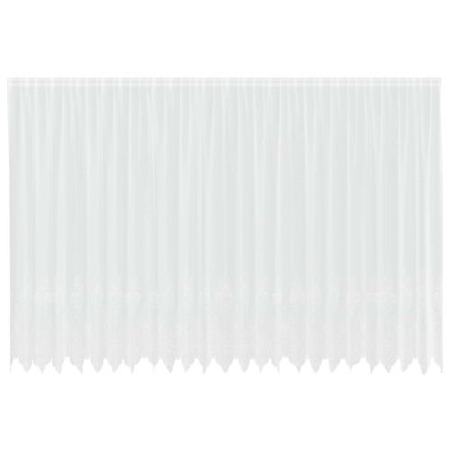 Перде от дантела С завеси Флорален Бяло 220 x 600 cm Полиестер