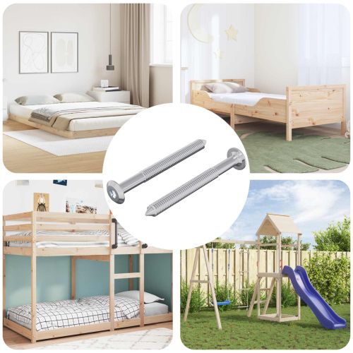 Винт 2 pcs Сребрист M6 x 60 мм Стомана