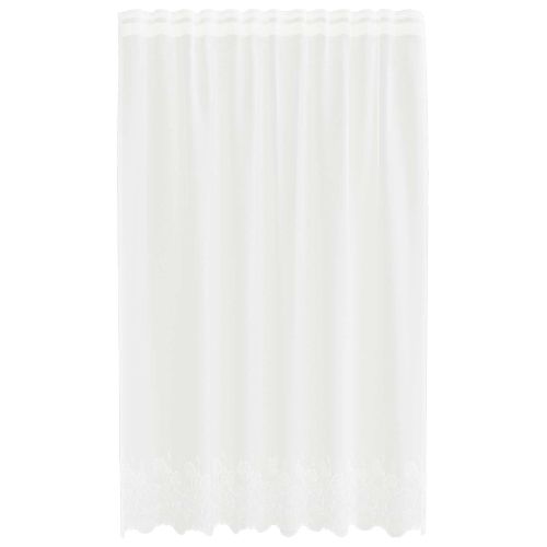 Перде от дантела С завеси Флорален Бяло 200 x 150 cm Полиестер
