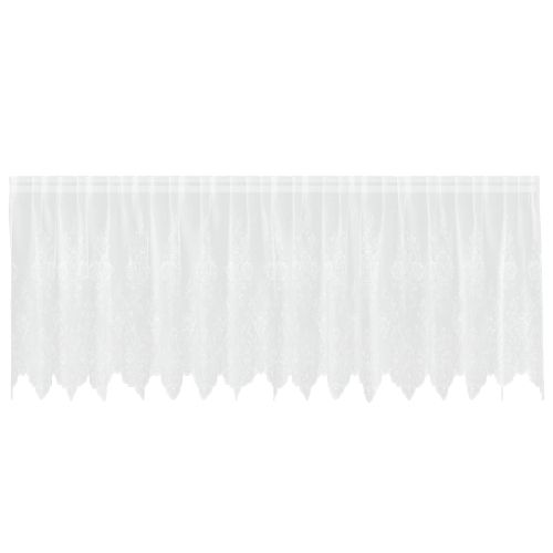 Перде от дантела С завеси Флорален Бяло 120 x 400 cm Полиестер