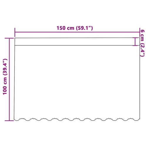 Перде от дантела С завеси Флорален Бяло 100 x 150 cm Полиестер