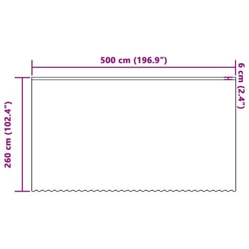Перде от дантела С завеси Флорален Бяло 260 x 500 см Полиестер