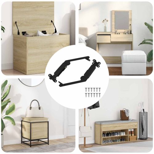 Панта за поддръжка на капак 2 pcs Черно 192 x 32 x 50 мм