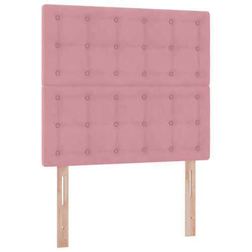 Легло с място за съхранение и матрак Розово 100 x 200 cm Кадифе