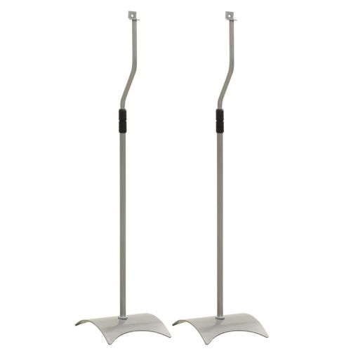 Универсални стойки за високоговорители, сребристи, 2 бр