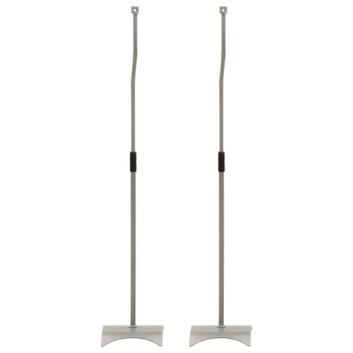 Универсални стойки за високоговорители, сребристи, 2 бр