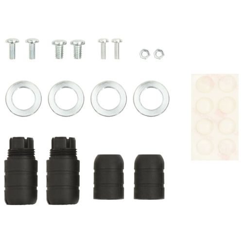 Универсални стойки за високоговорители, сребристи, 2 бр