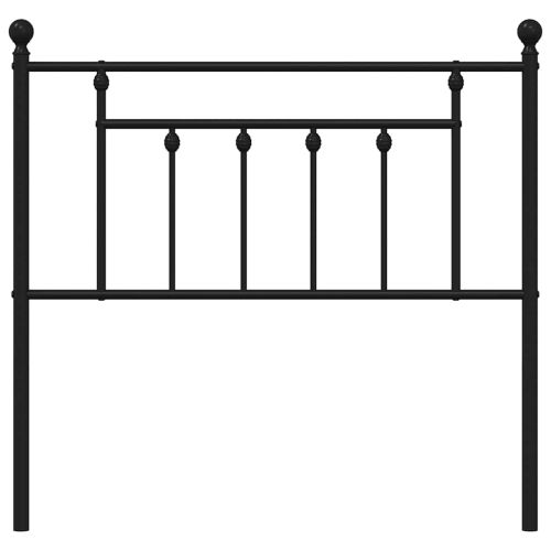 Метална резервна табла за легло, черна, 90 см