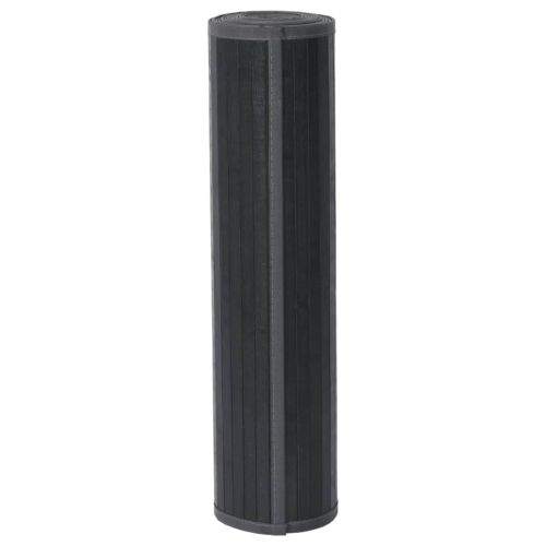 Килим, правоъгълен, сив, 60x300 см, бамбук