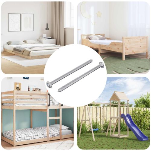 Винт 2 pcs Сребрист M6 x 100 мм Стомана