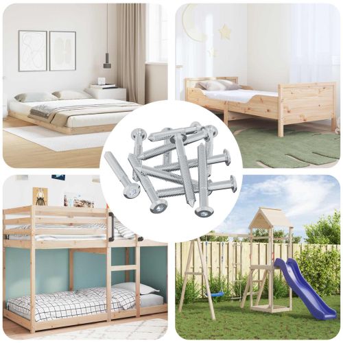 Винт 12 pcs Сребрист М6 x 50 мм Стомана