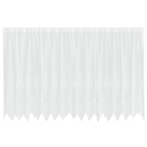 Перде от дантела С завеси Флорален Бяло 140 x 400 см Полиестер