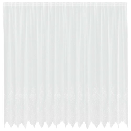 Перде от дантела С завеси Флорален Бяло 220 x 400 см Полиестер
