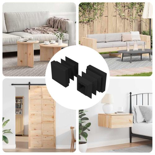 Крайни капачки 2 pcs Черно 15 x 15 x 15 мм ПП