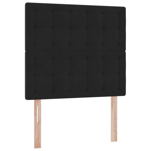 Легло с място за съхранение и матрак Черно 100 x 200 cm Кадифе