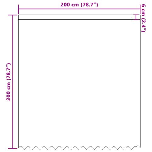 Перде от дантела С завеси Бяло 200 x 200 cm Полиестер
