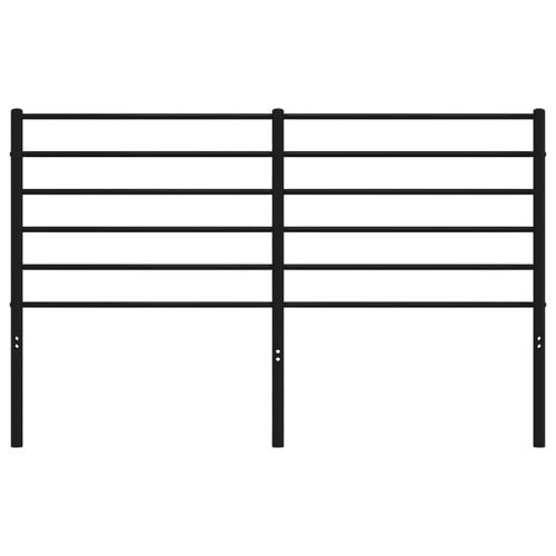 Метална резервна табла за легло, черна, 135 см