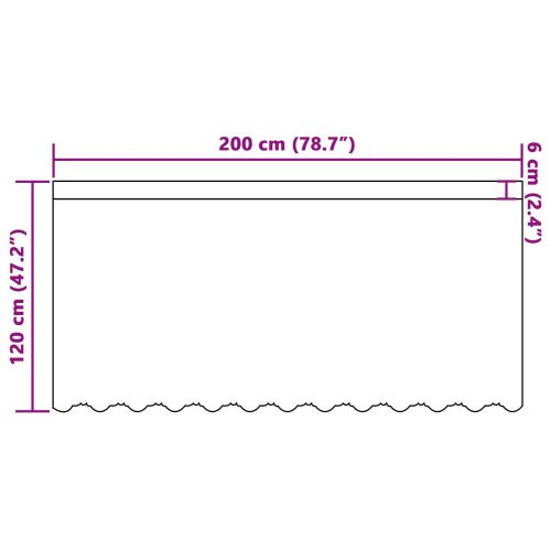 Перде от дантела С завеси Бяло 200 x 120 см Полиестер