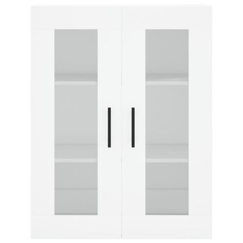 Висок шкаф, бял, 69,5x34x180 см, инженерно дърво