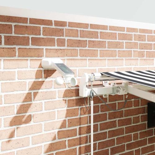 Автоматично прибираща се тента с LED антрацит и бял 450x300 см