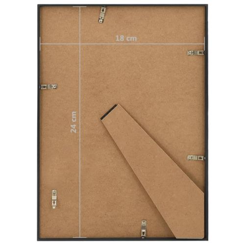 Фоторамки за колаж, 3 бр, за маса, черни, 18x24 см, МДФ