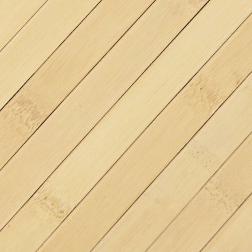 Килим, правоъгълен, светъл натурален, 60x500 см, бамбук