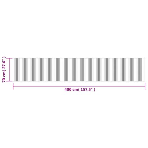 Килим, правоъгълен, кафяв, 70x400 см, бамбук