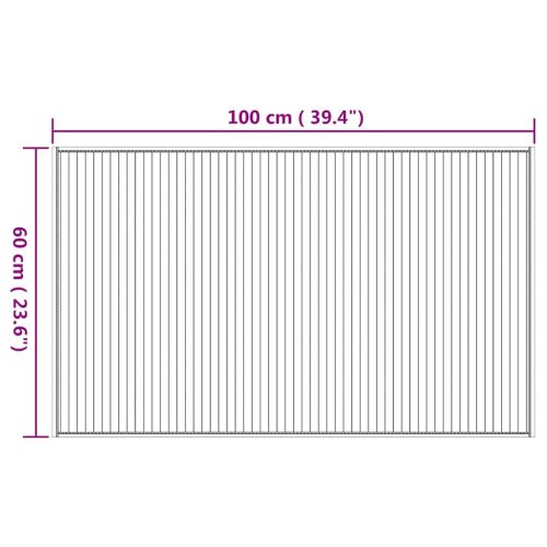 Килим, правоъгълен, натурален, 60x100 см, бамбук