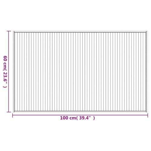Килим, правоъгълен, кафяв, 60x100 см, бамбук