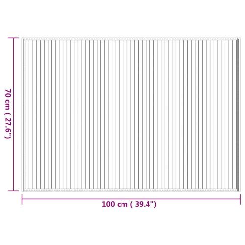 Килим, правоъгълен, натурален, 70x100 см, бамбук