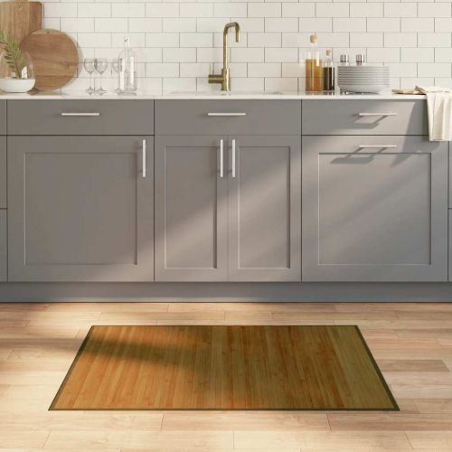 Килим, правоъгълен, кафяв, 70x100 см, бамбук